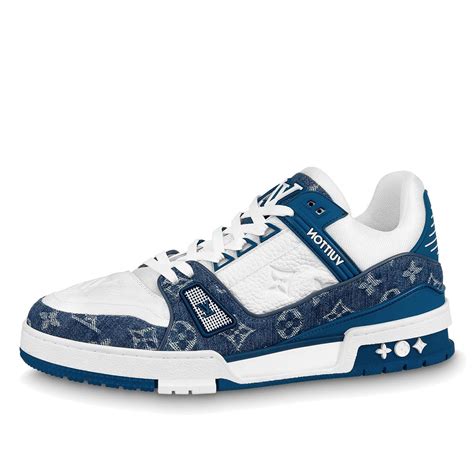 louis vuitton schoenen wit blauw|louis vuitton shoes.